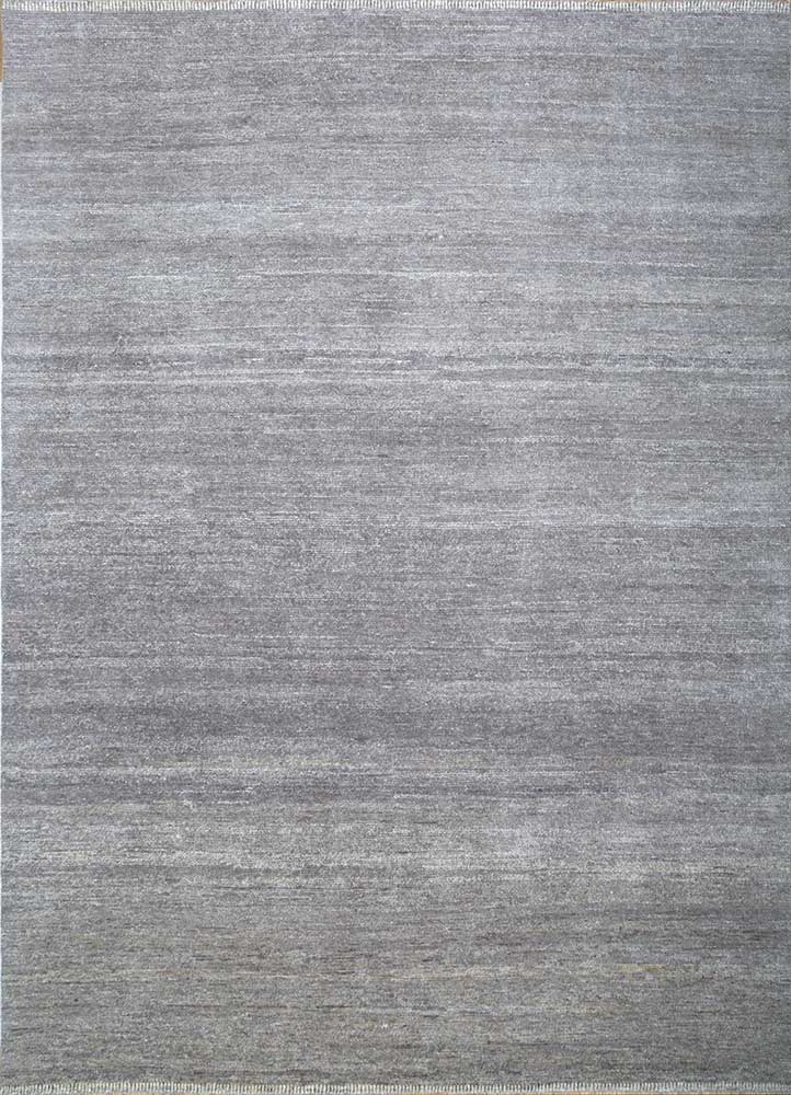 manifest grey and black wool hand knotted Rug - HeadShot