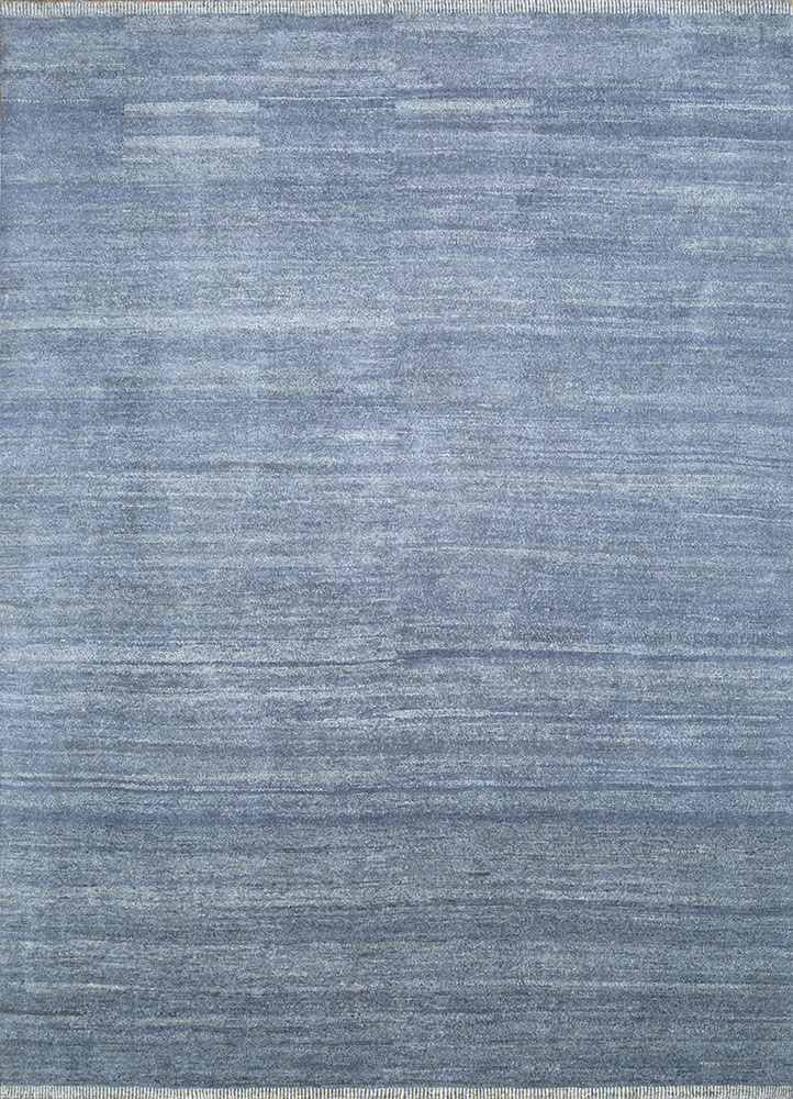 manifest grey and black wool hand knotted Rug - HeadShot
