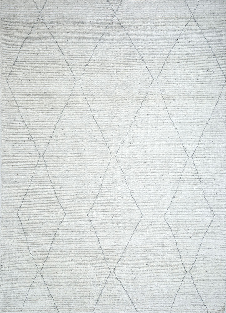 manifest ivory wool hand knotted Rug - HeadShot