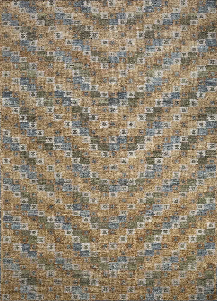erbe red and orange wool hand knotted Rug - HeadShot