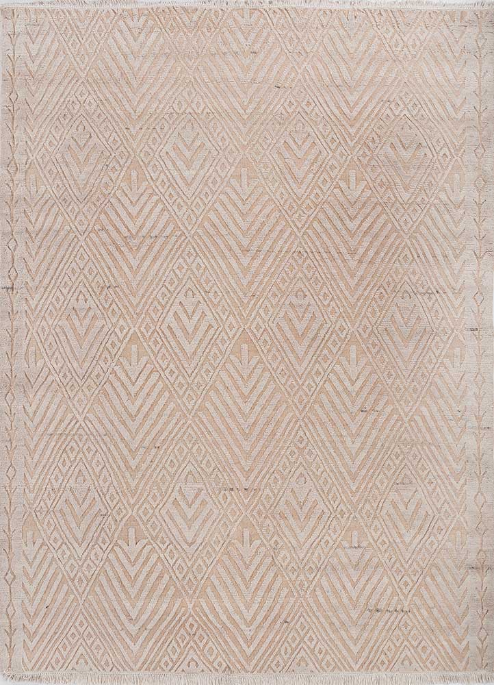 azalea gold wool hand knotted Rug - HeadShot