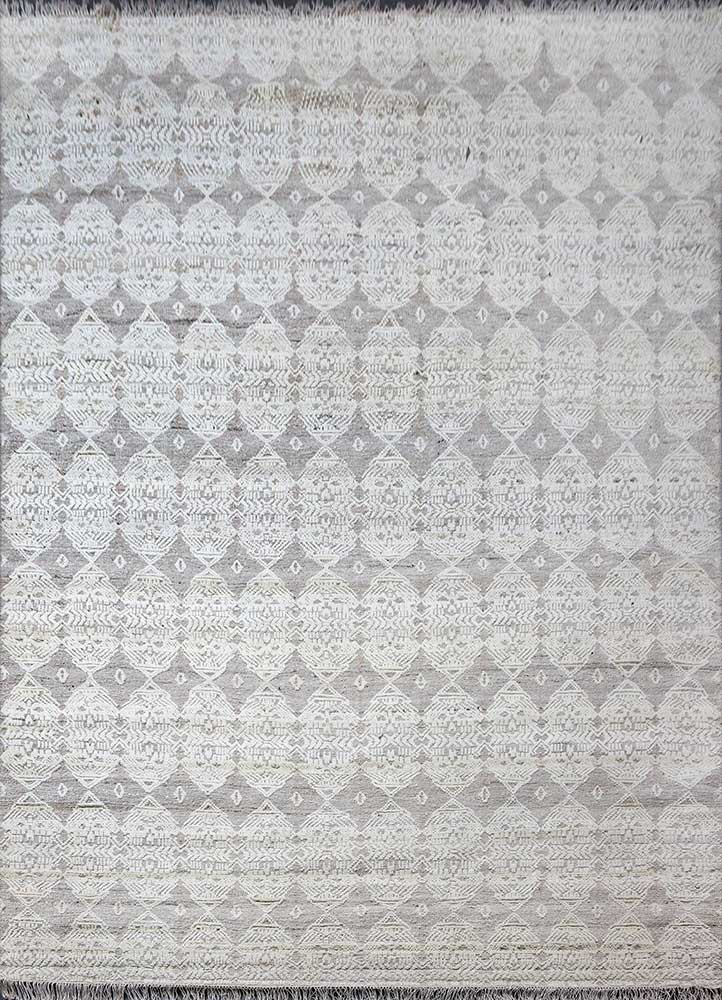 manifest ivory afghan wool hand knotted Rug - HeadShot