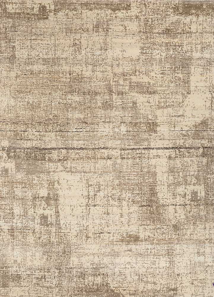 uvenuti ivory wool hand knotted Rug - HeadShot