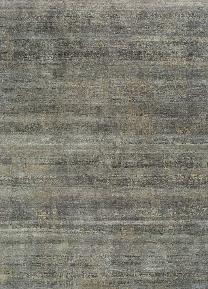 uvenuti blue wool hand knotted Rug - HeadShot