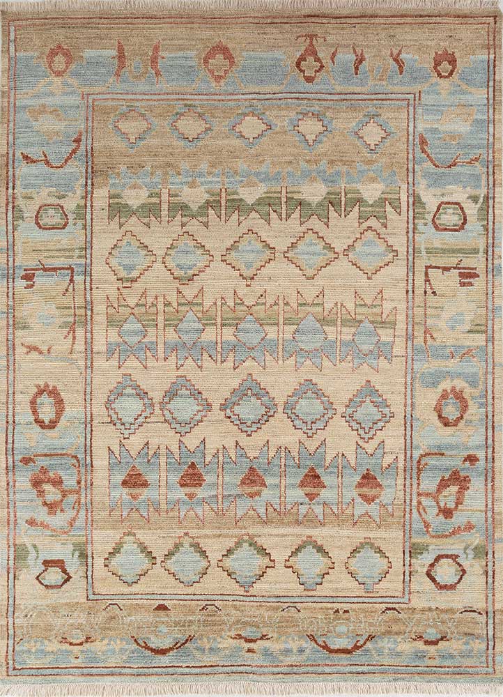 erbe gold wool hand knotted Rug - HeadShot