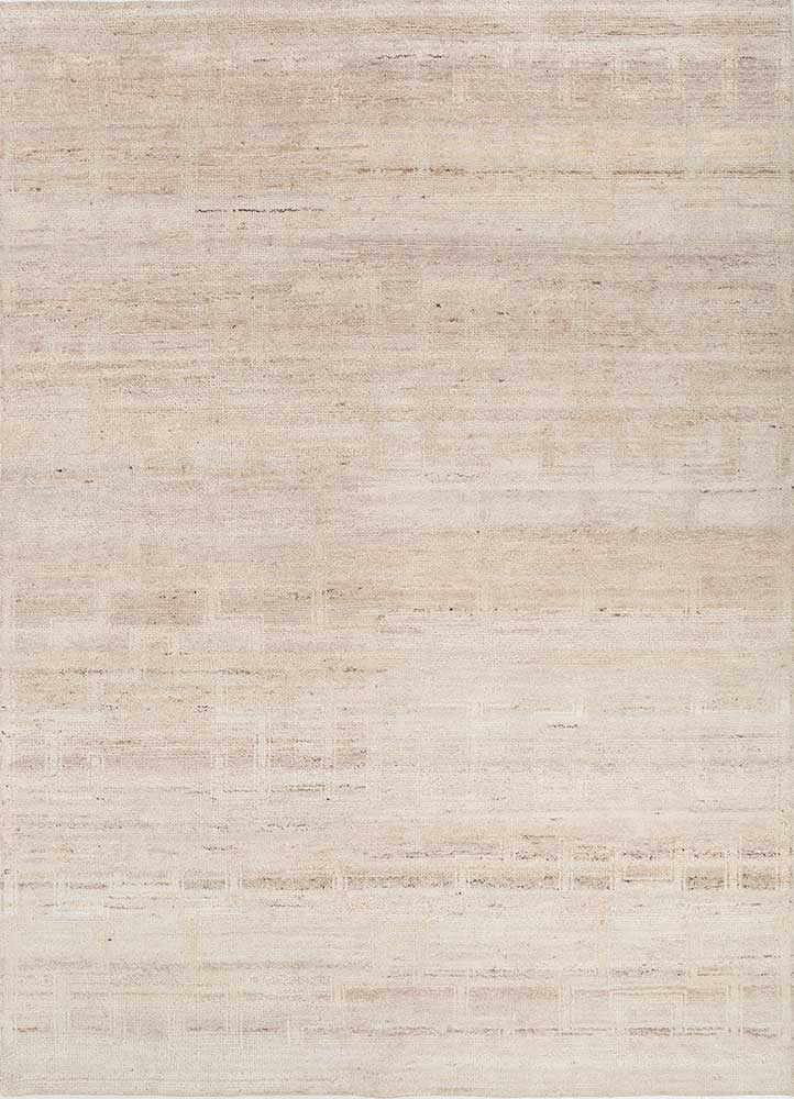 thyme ivory wool hand knotted Rug - HeadShot