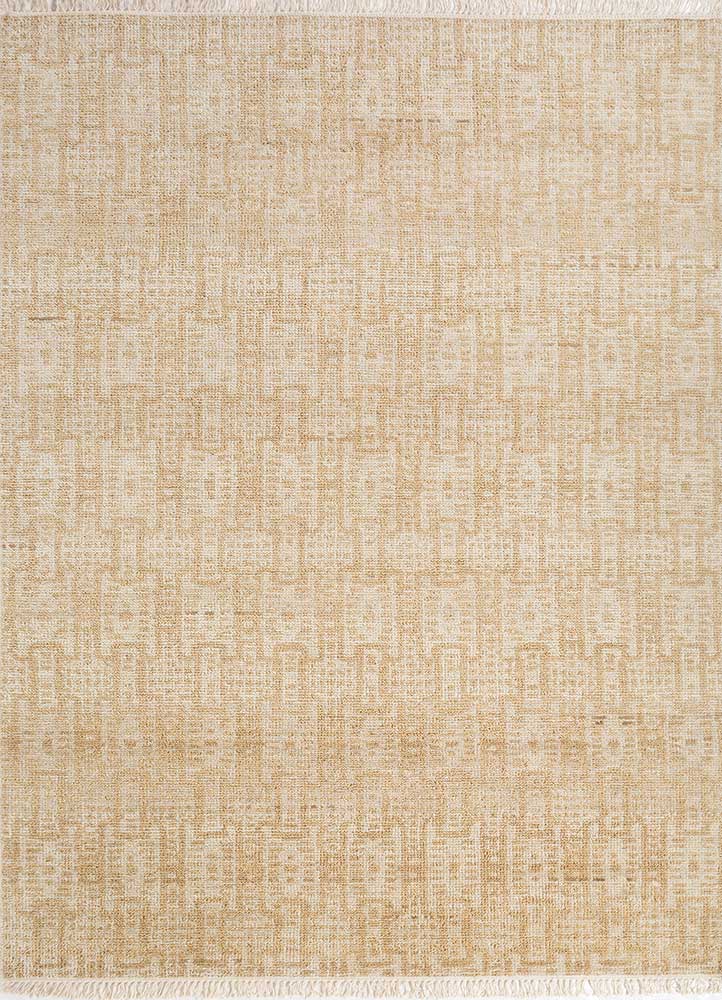 erbe ivory wool hand knotted Rug - HeadShot