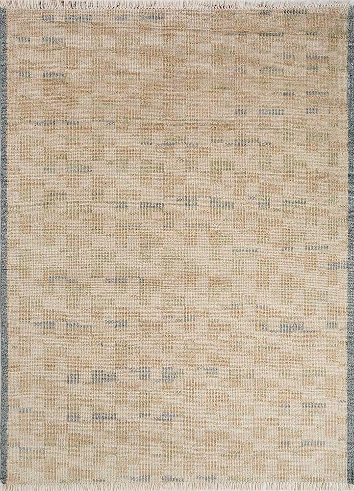 erbe ivory wool hand knotted Rug - HeadShot
