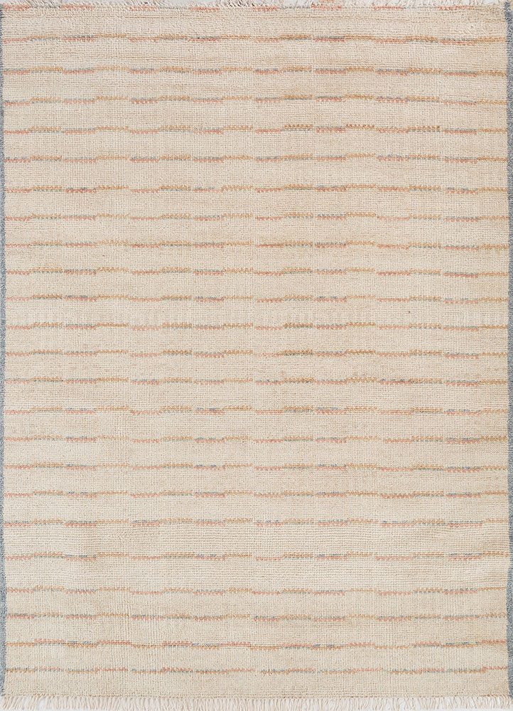 manifest ivory wool hand knotted Rug - HeadShot