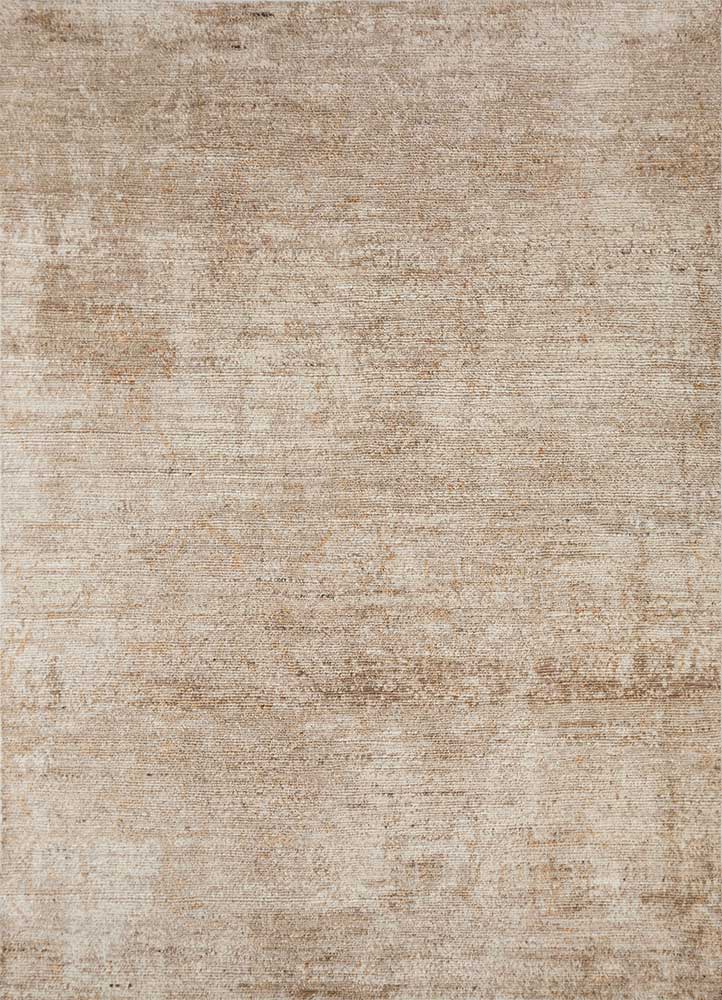 entropy blue wool hand knotted Rug - HeadShot