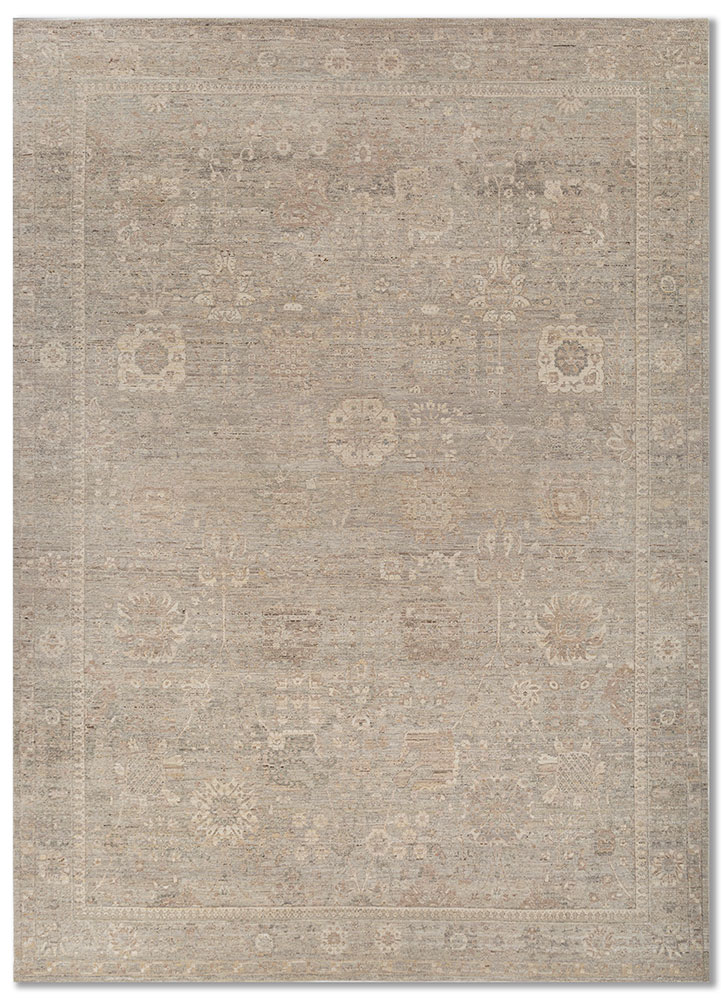 viscaya ivory wool hand knotted Rug - HeadShot