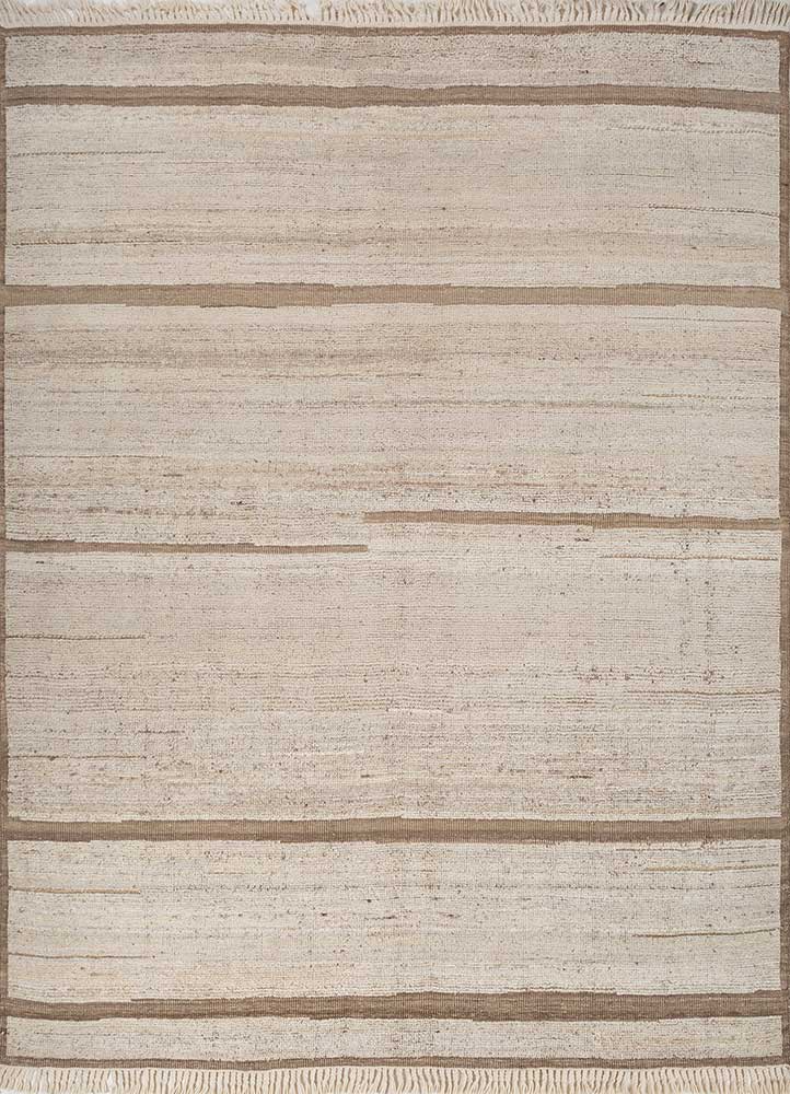 blythe ivory afghan wool hand knotted Rug - HeadShot