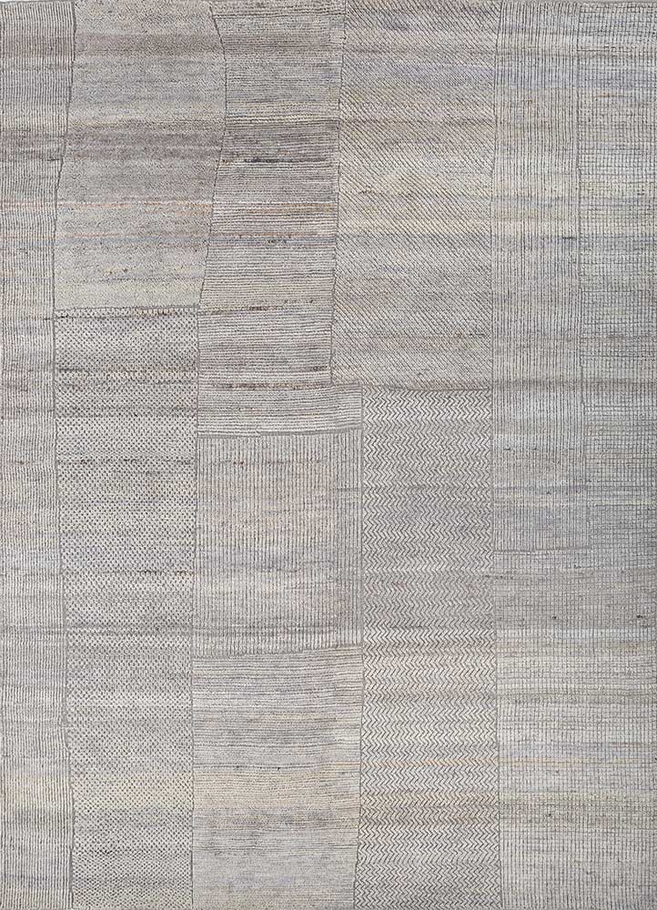 manifest grey and black wool hand knotted Rug - HeadShot