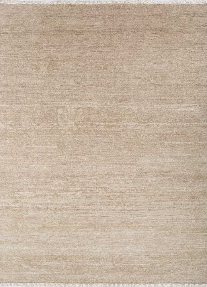 viscaya beige and brown wool hand knotted Rug - HeadShot