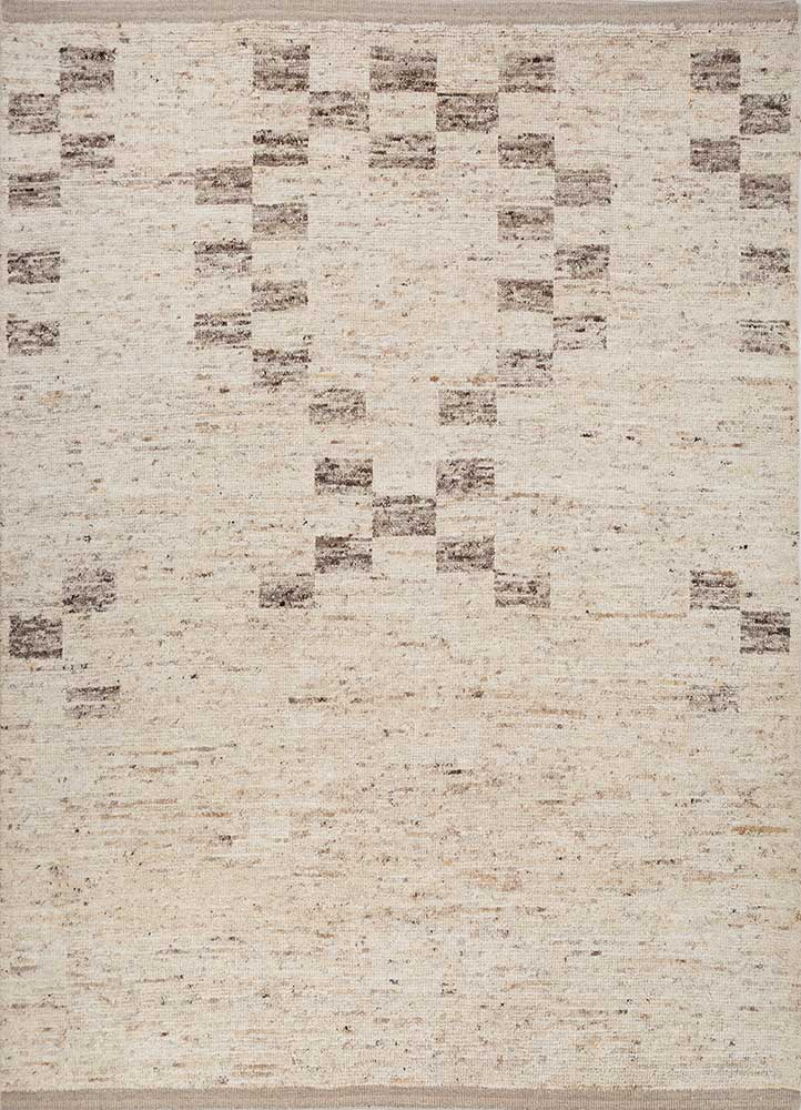 blythe ivory wool hand knotted Rug - HeadShot