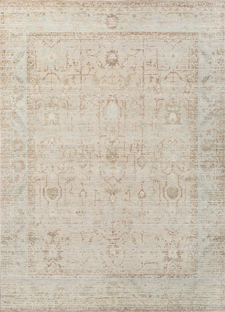 viscaya beige and brown wool hand knotted Rug - HeadShot