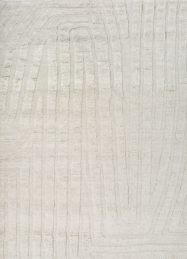 manifest green wool hand knotted Rug - HeadShot