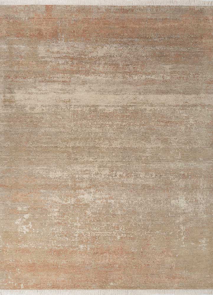 entropy ivory wool hand knotted Rug - HeadShot