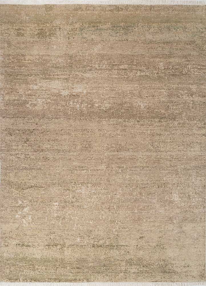entropy ivory wool hand knotted Rug - HeadShot