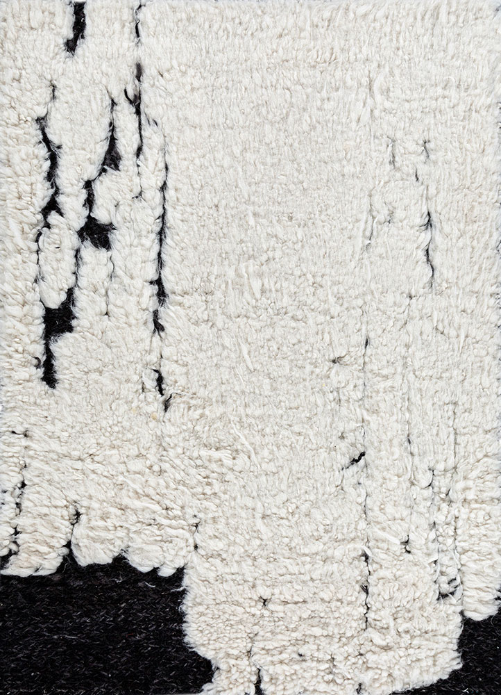 aprezo ivory wool hand knotted Rug - HeadShot