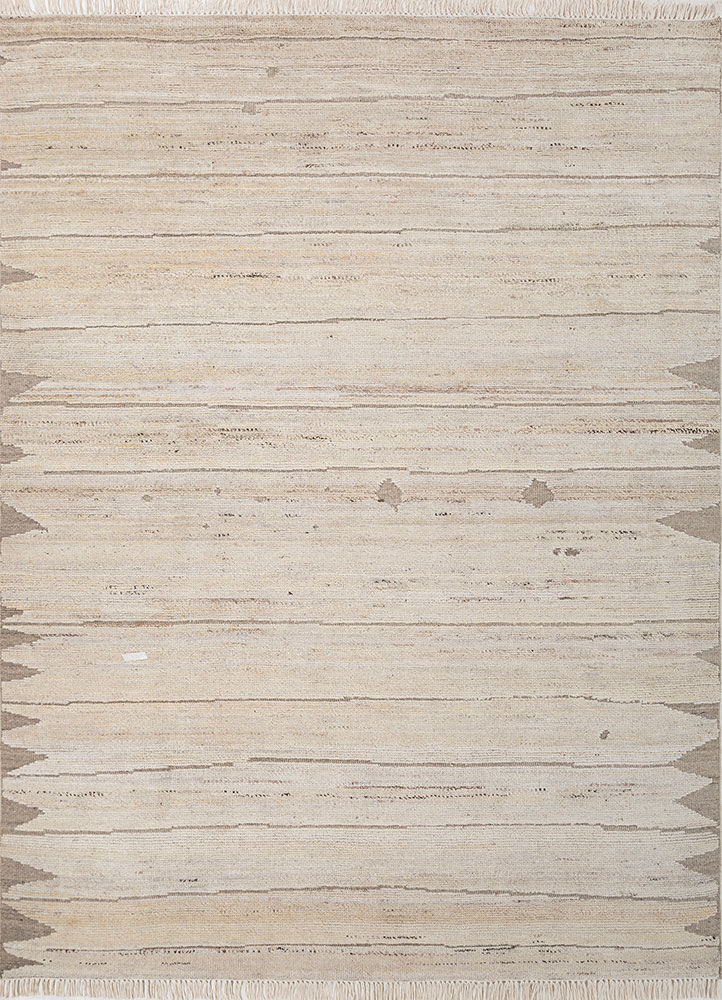 manifest ivory wool hand knotted Rug - HeadShot
