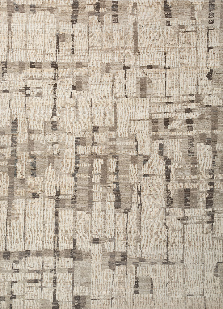 manifest ivory afghan wool hand knotted Rug - HeadShot
