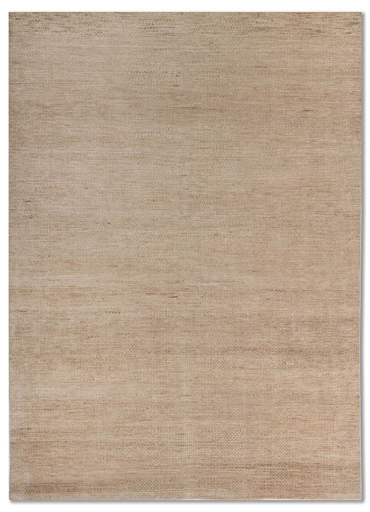 manifest beige and brown wool hand knotted Rug - HeadShot