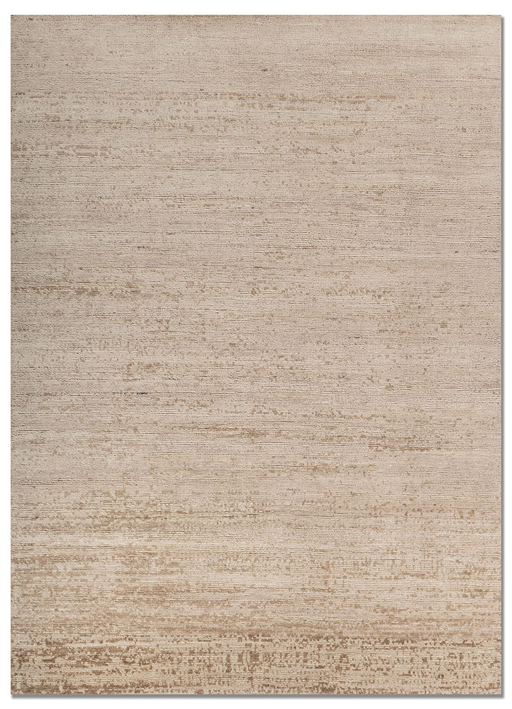 aprezo ivory wool hand knotted Rug - HeadShot