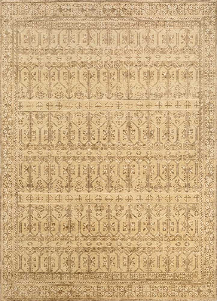 erbe gold wool hand knotted Rug - HeadShot