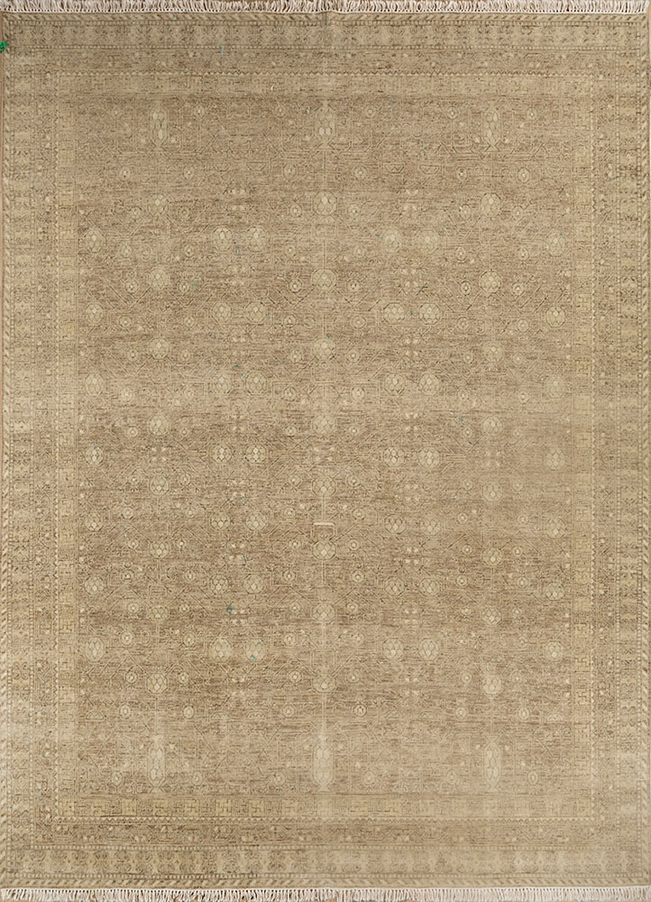 erbe gold wool hand knotted Rug - HeadShot