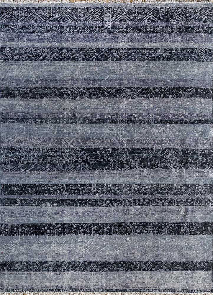 viscaya grey and black afghan wool hand knotted Rug - HeadShot