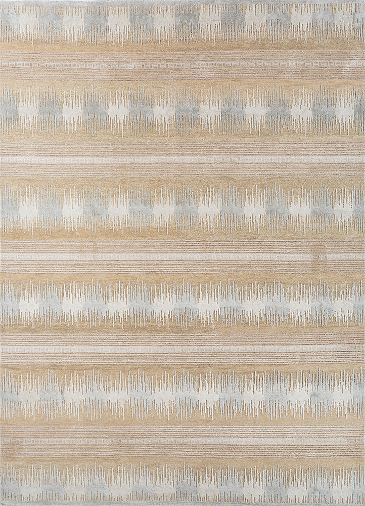 blythe ivory wool hand knotted Rug - HeadShot
