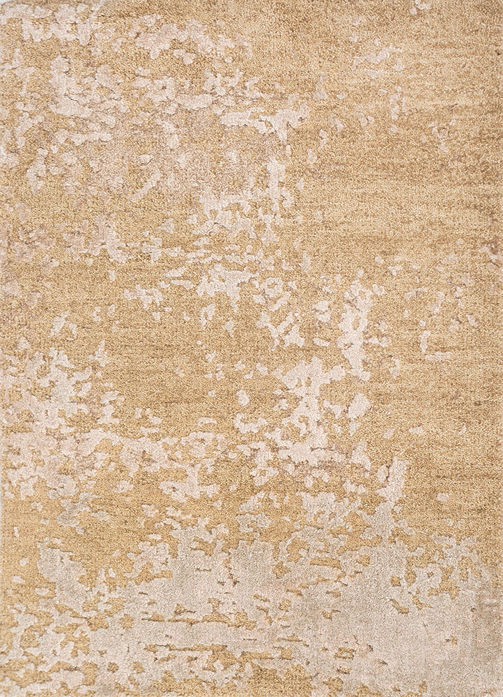 uvenuti beige and brown wool hand knotted Rug - HeadShot