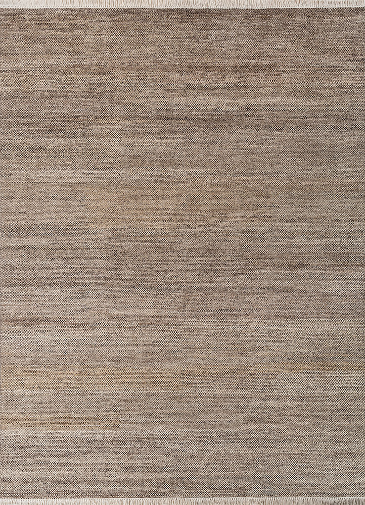 kairos grey and black wool and silk hand knotted Rug - HeadShot