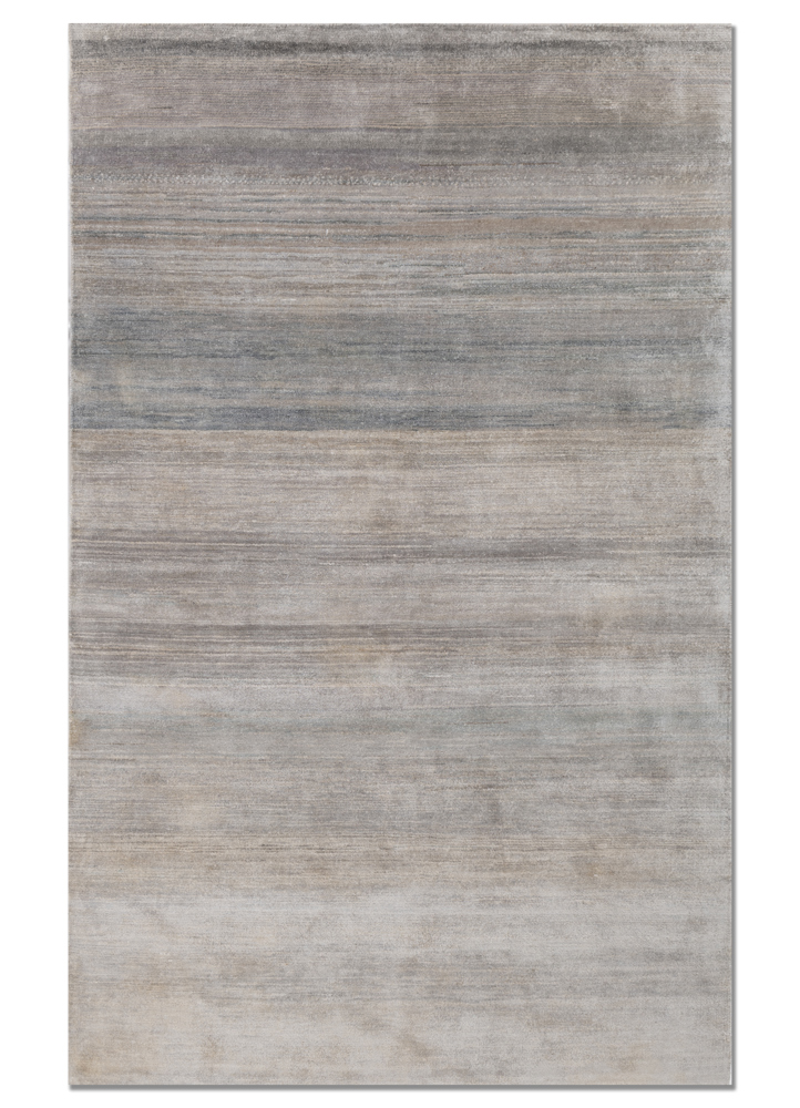 azalea blue wool and silk hand knotted Rug - HeadShot