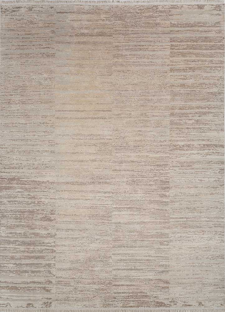 manifest ivory wool and silk hand knotted Rug - HeadShot