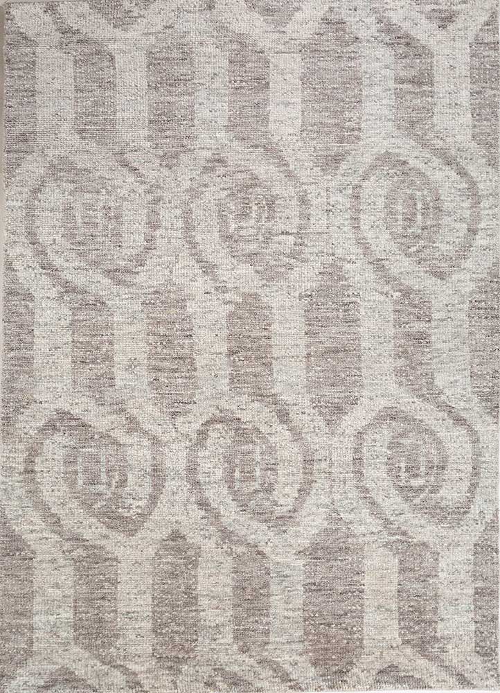 thyme red and orange wool hand knotted Rug - HeadShot