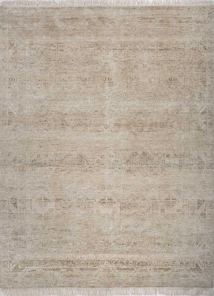 viscaya ivory wool hand knotted Rug - HeadShot