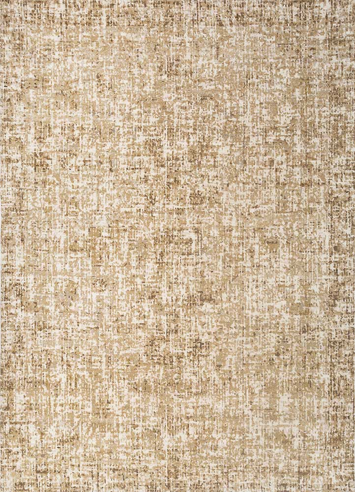 thyme gold wool hand knotted Rug - HeadShot