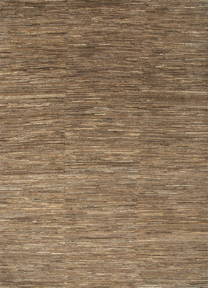 manifest beige and brown wool hand knotted Rug - HeadShot