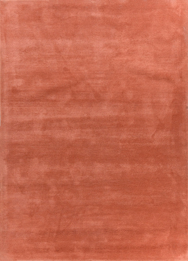 linear red and orange wool hand tufted Rug - HeadShot