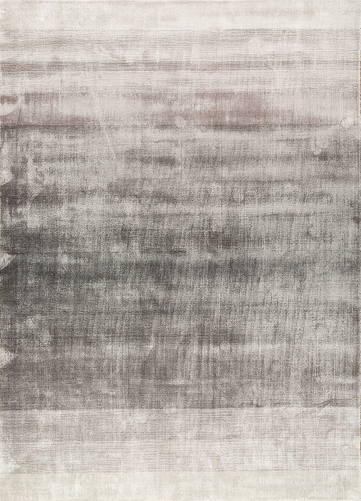 basis blue bamboo silk hand loom Rug - HeadShot