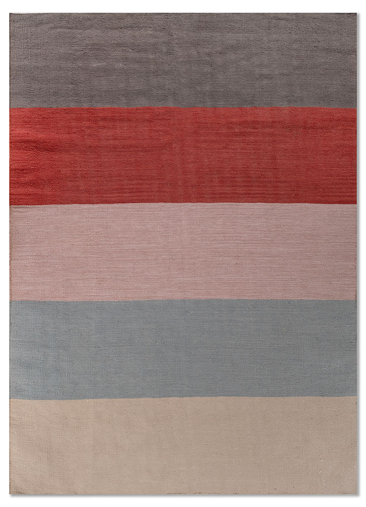 indusbar ivory polyester flat weaves Rug - HeadShot