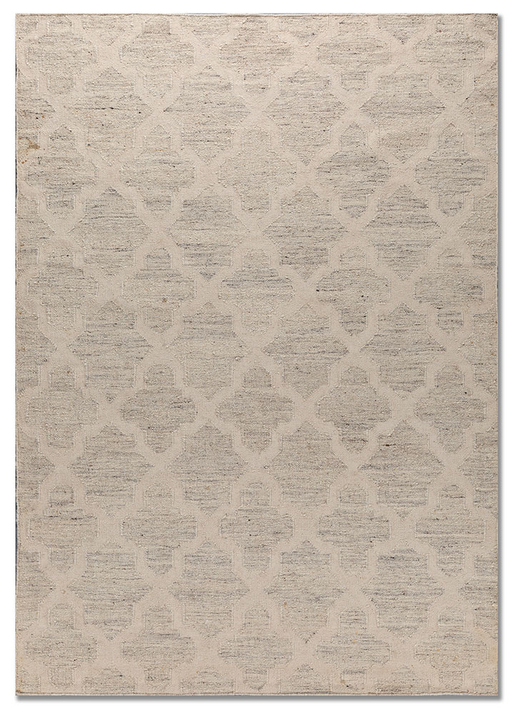 indusbar grey and black wool flat weaves Rug - HeadShot