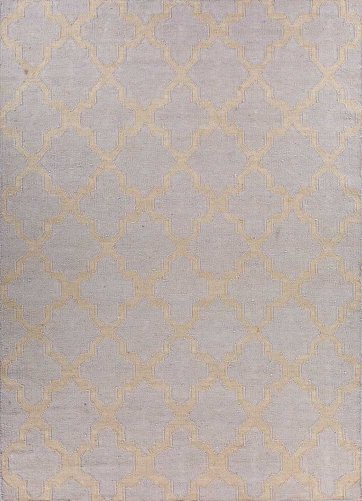 indusbar grey and black wool flat weaves Rug - HeadShot