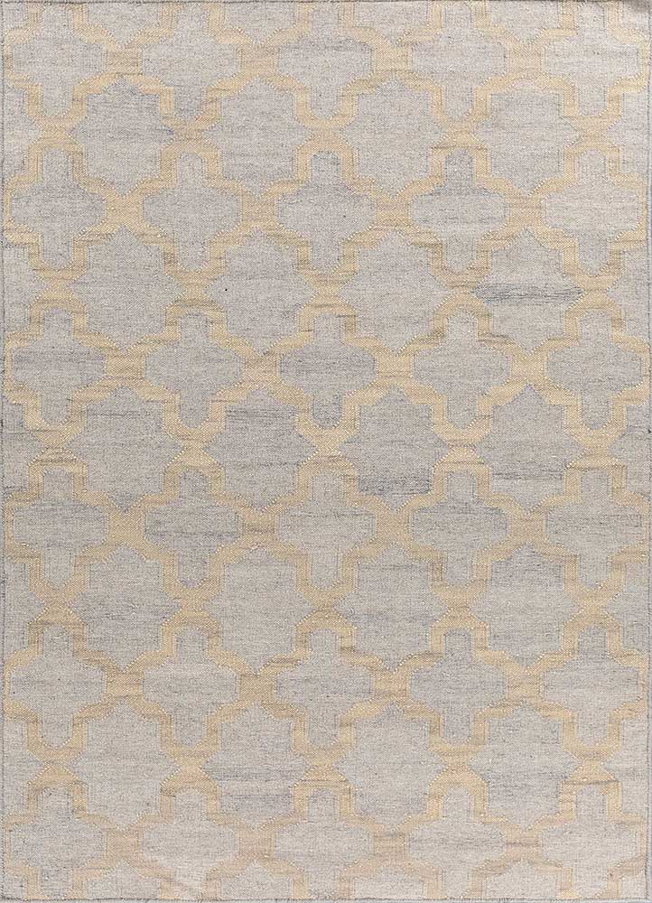indusbar ivory wool flat weaves Rug - HeadShot
