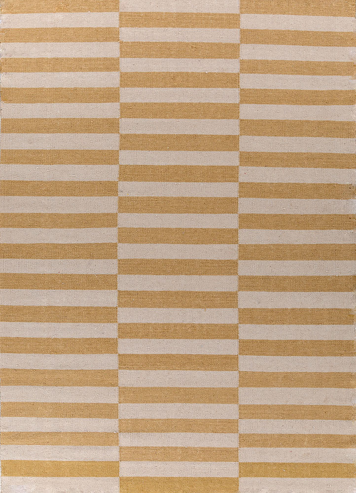 alhambra gold wool flat weaves Rug - HeadShot