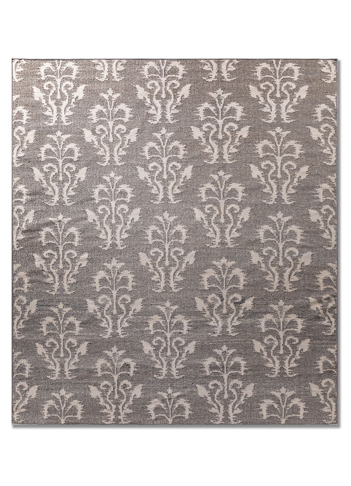 indusbar grey and black wool flat weaves Rug - HeadShot
