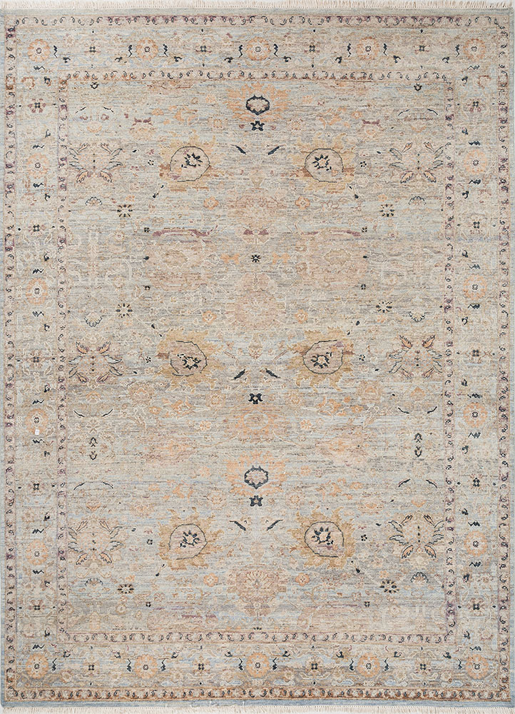 viscaya grey and black wool hand knotted Rug - HeadShot