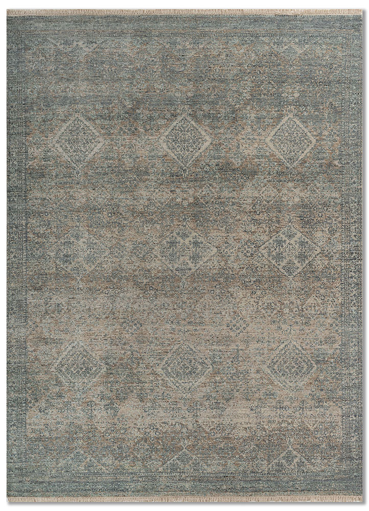 viscaya ivory wool hand knotted Rug - HeadShot